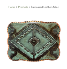 Wallet Buckle Embossed Leather Aztec