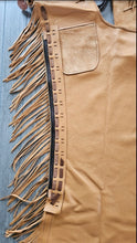 1 == K Bar J Cowhorse Split Leather Suede Black Medium Chaps