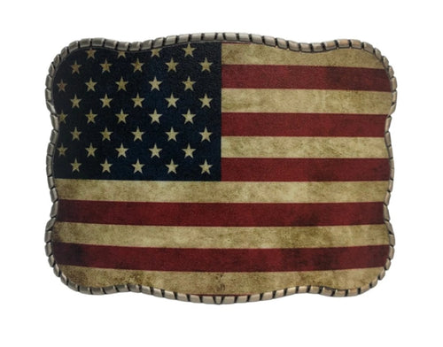 Wallet Buckle Rustic American Flag