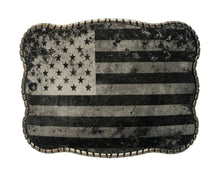 Wallet Buckle Grey Scale American Flag