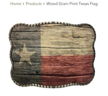Wallet Buckle Wood Grain Texas Flag