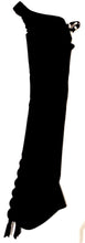 R Youth Medium Long Hobby Horse Black Ultrasuede Chaps Scalloped