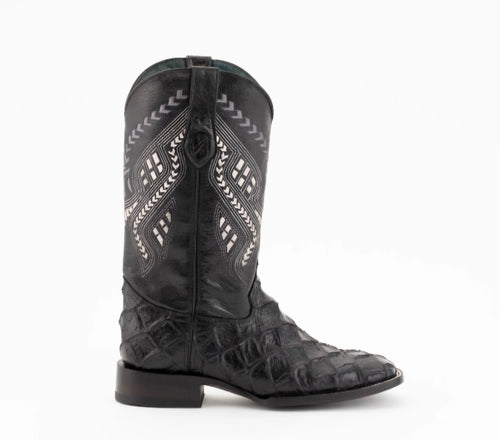 Ferrini Ladies Black Fish Print  Boots