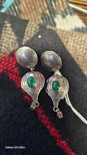 Sterling Vintage Jade Dangle Earrings