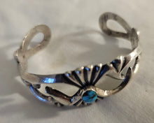 Sand Cast Cuff Smaller Wrist Turquoise