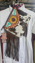 American Darling Navajo Print Handbag Conceal Hair on Hide Fringed