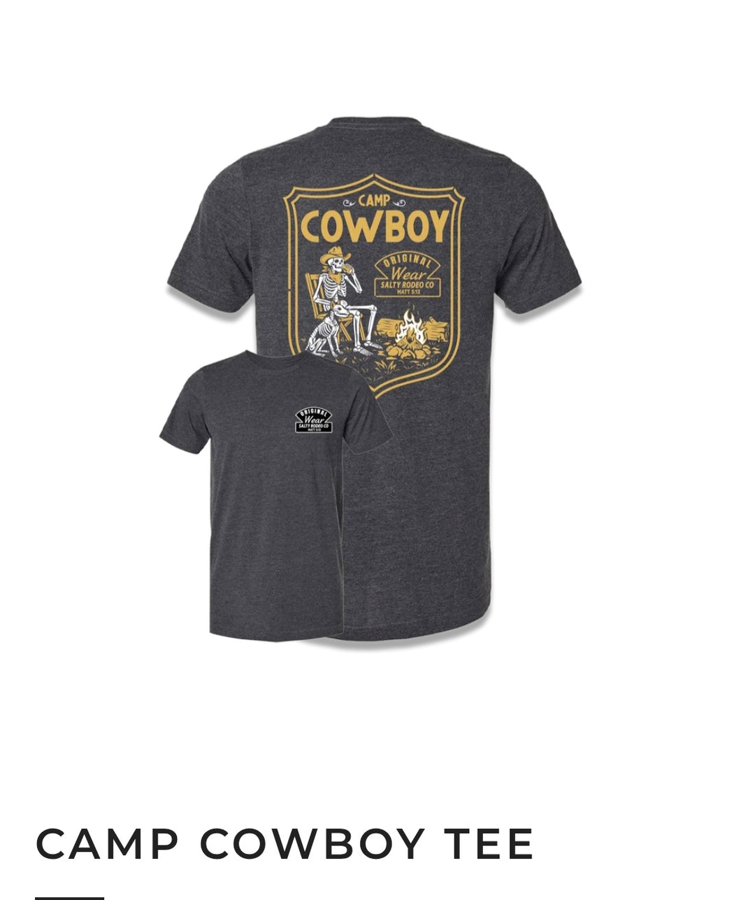 Salty Rodeo Camp Cowboy Tshirt