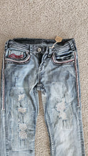 Cowgirl Tuff 26x33 Jeans Distressed Red