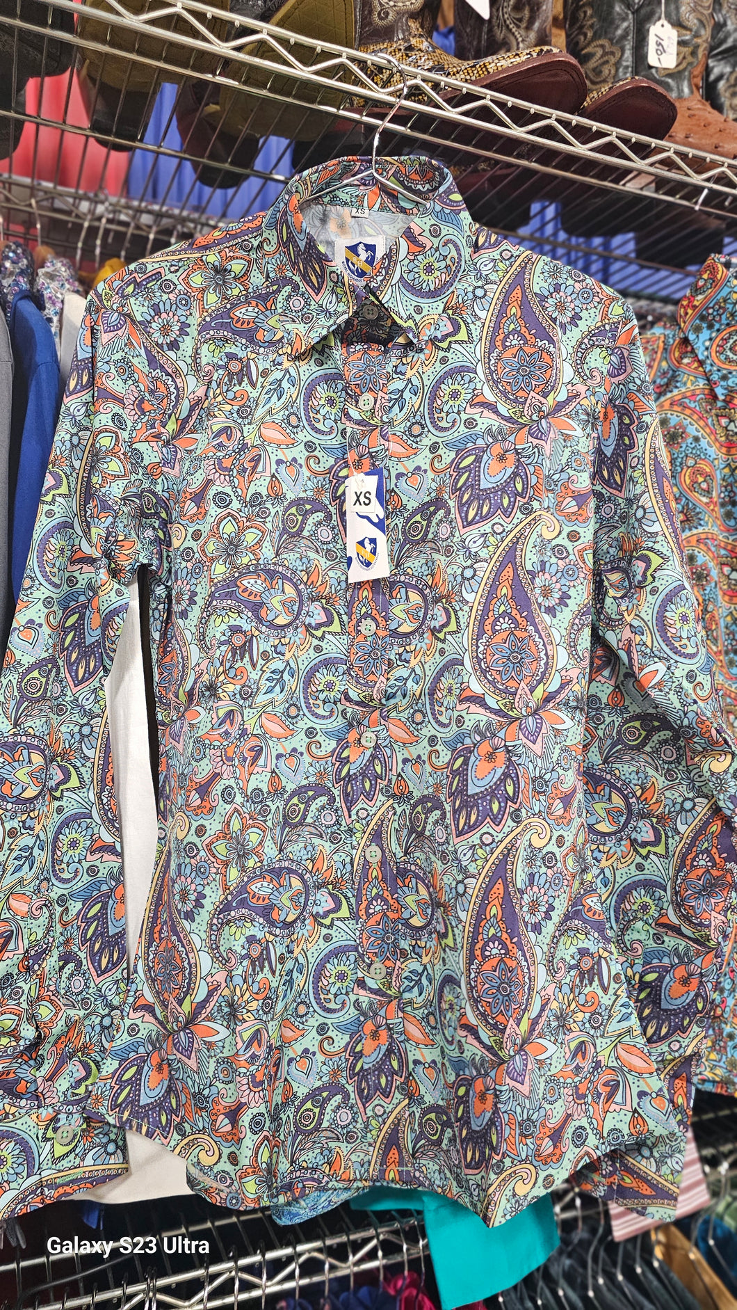 Easy Care Microfiber Shirts Cool for Summer! Paisley Green