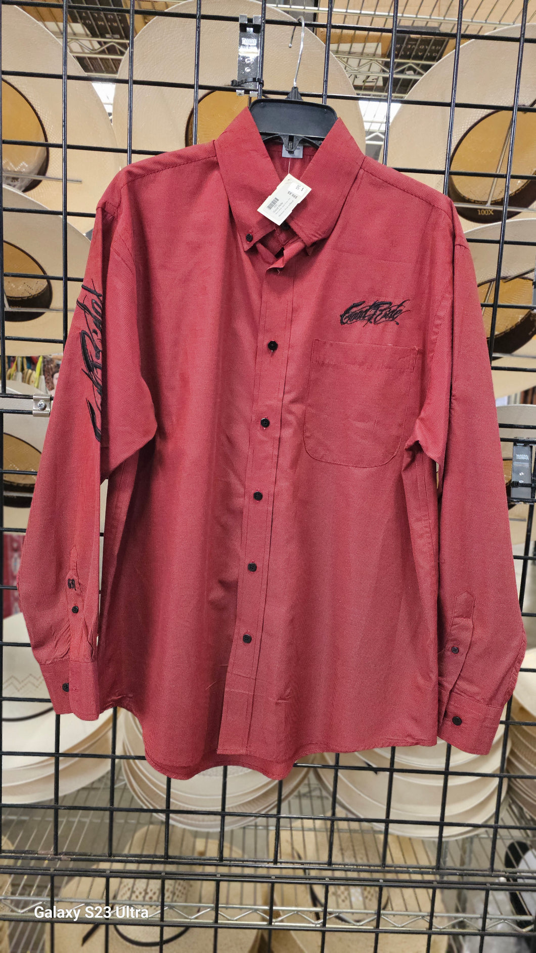 Good Ride Mens RED W/ Black checks NWT