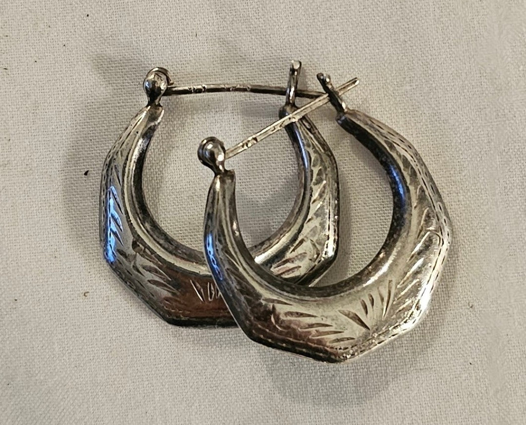 Sterling Hoop Earrings 1