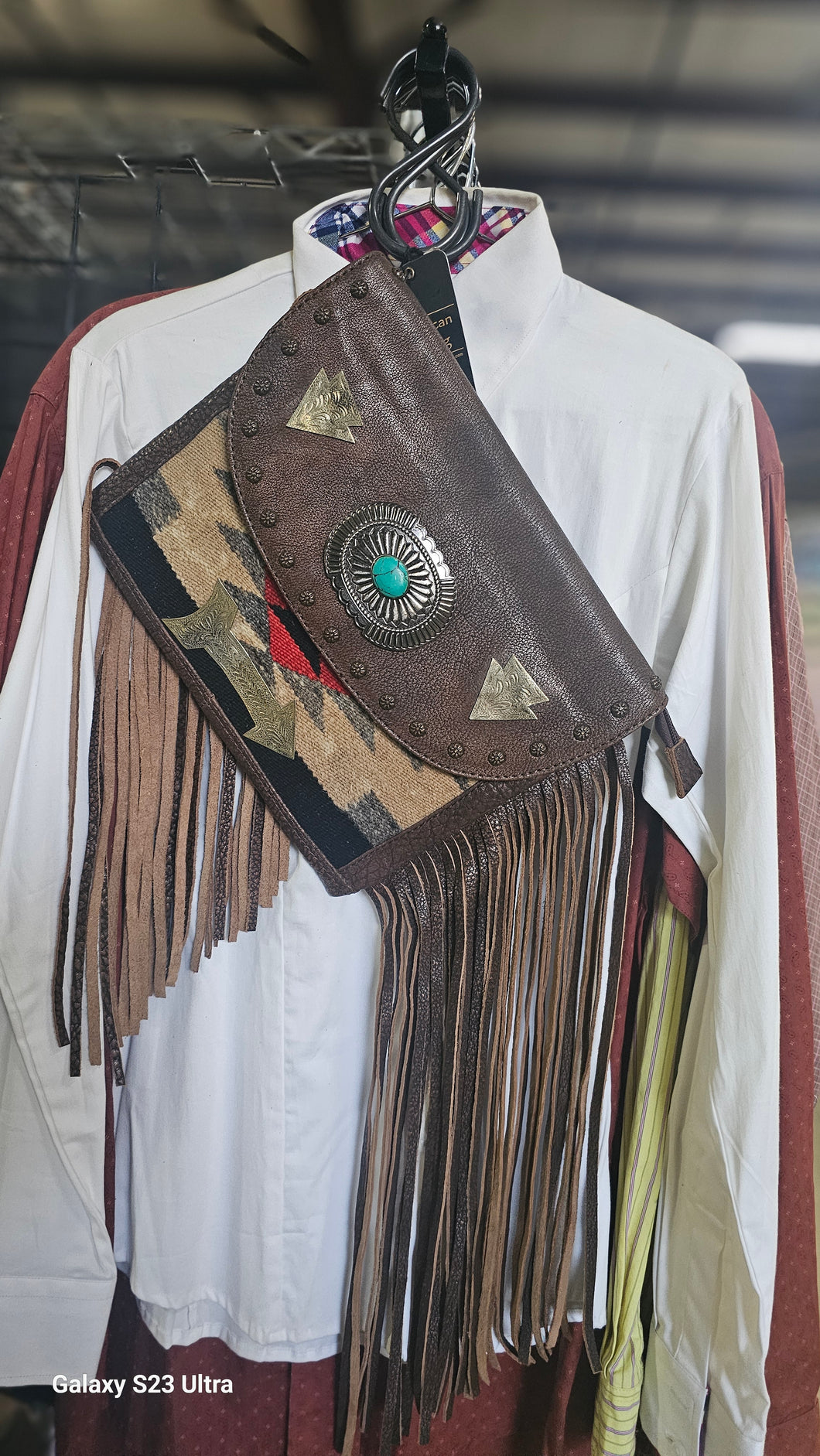 American Darling Navajo Print Handbag Red Saddle Blanket conceal carry