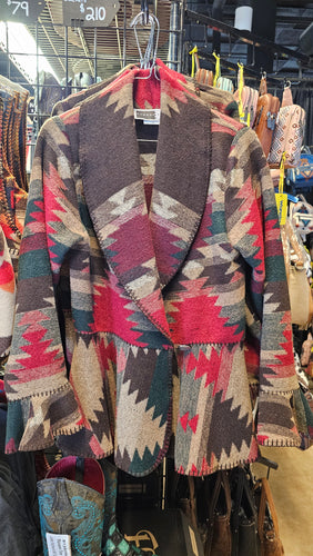 Rhonda Stark Wool Blend Navajo Style Blazer Jacket Big Timber