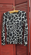 INC Embellished Giraffe Pattern Top XS