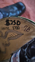 Logan Navy Lizard Boots size 7B added sole protector