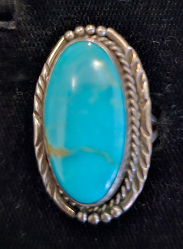 Turquoise Sterling Ring Marked