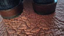 Logan Navy Lizard Boots size 7B added sole protector