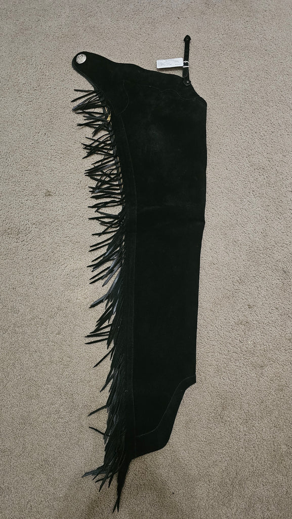 Top Grain Small Long Black Chaps Custom Nice! – Rock & Rail Western Wear