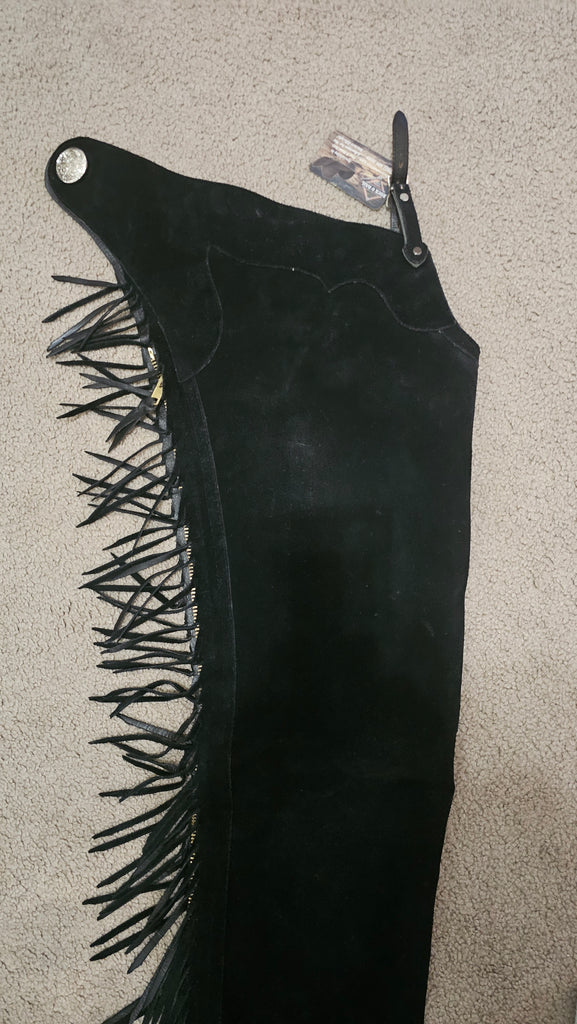 Top Grain Small Long Black Chaps Custom Nice! – Rock & Rail Western Wear