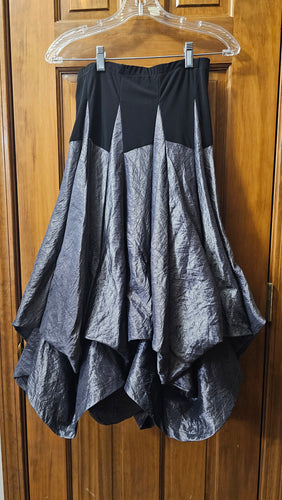 SILVER GREY BALLON SKIRT BALLROOM XS