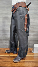 K Bar J Chinks in Black w/Chocolate Yoke and Trim