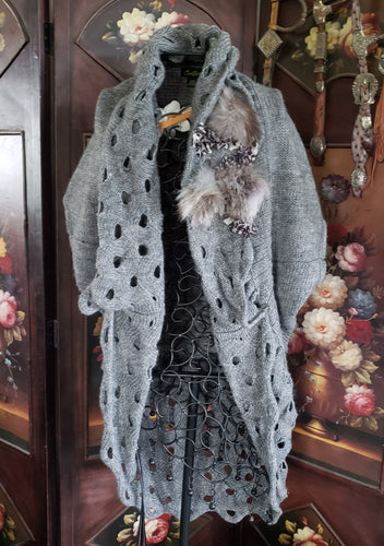 Boutique Cartise Sweater/Vest Cardigan Steel Grey M/M