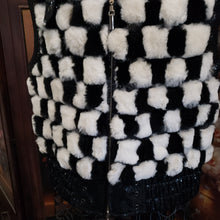 Alberto Makali Small Checkerboard Fur Vest