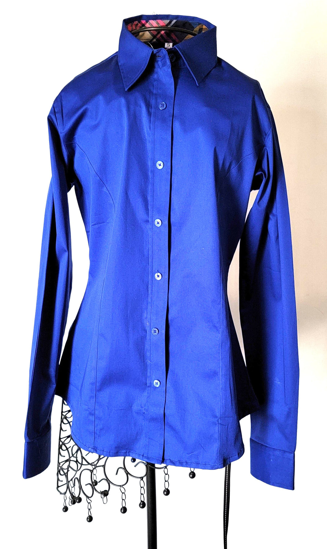 hidden zipper dress shirt Polyester 4 Pocket Hidden Zipper Uniform Shirt - Long Sleeve