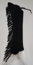1 == Youth Large Hobby Horse Black Suede Chaps