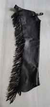 1 == Adult Medium Hobby Horse Smooth Leather Chaps Black