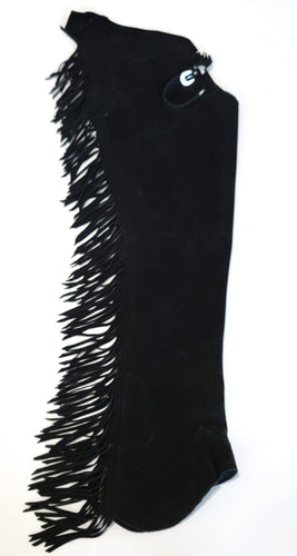 Adult Large Black Suede Hobby Horse Chaps