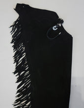 Adult Large Black Suede Hobby Horse Chaps