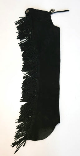 R Congress Leather Black Suede Chaps Youth Medium