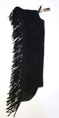 Youth XL Xlarge Long Black Suede Chaps