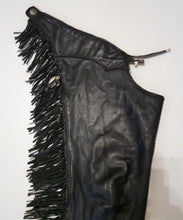 Adult Medium Black Smooth Leather Chaps