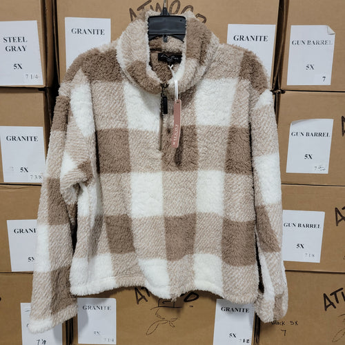 LOVE TREE Fleece Pullover Hickory, Sand, White