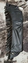 Adult Medium Long Smooth Black Leather Chaps