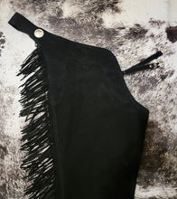 Hobby Horse 1X XL  Black Ultrasuede Chaps with Added Stretch Panel