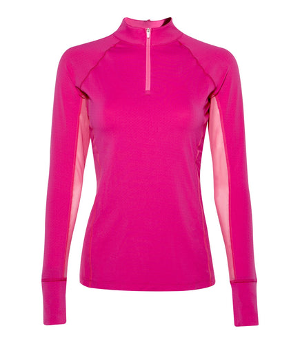 Noble Outfitters Ashley Long Sleeve Performance Shirt (Dragonfruit Pink)