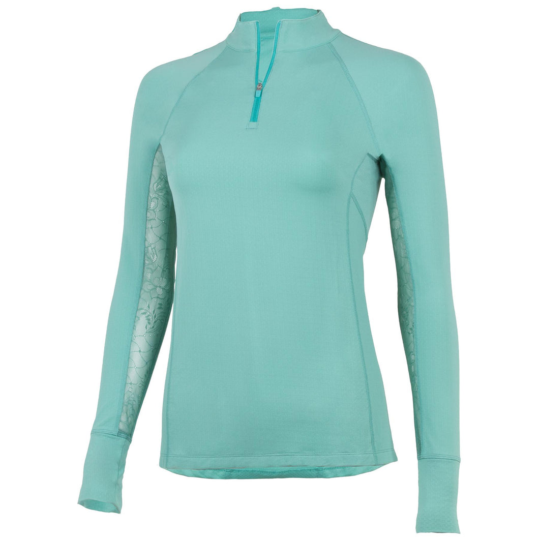 Noble Outfitters Ashley Long Sleeve Performance Shirt (Mint Lace)