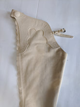 1 == Adult Medium Hobby Horse Tan Ultrasuede Chaps Scalloped
