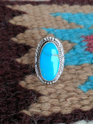 Navaho Sterling Turquoise Ring Marked size 7