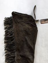 1 Adult Small Black Suede Chaps