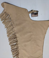 R Youth Large Cream Tan Ultrasuede Chaps