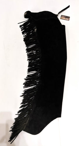 1 == Adult Small Black Suede Chaps