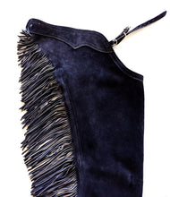 1 == Adult XS Long Navy Suede Chaps