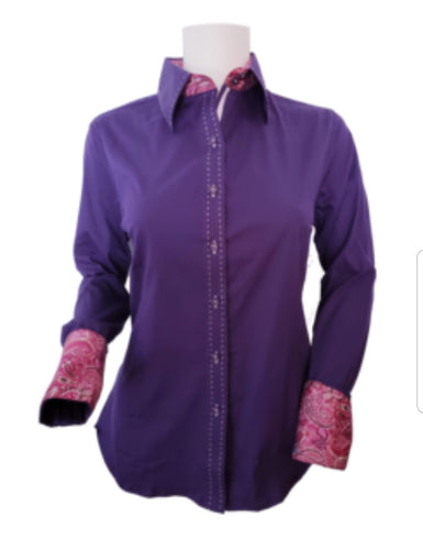 GRAPE PURPLE CONTRAST SHIRT