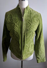 BERNARDO GREEN SUEDE JACKET QUILTED BOUTIQUE SIZE SMALL WOMEN'S