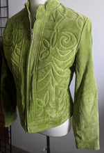 BERNARDO GREEN SUEDE JACKET QUILTED BOUTIQUE SIZE SMALL WOMEN'S