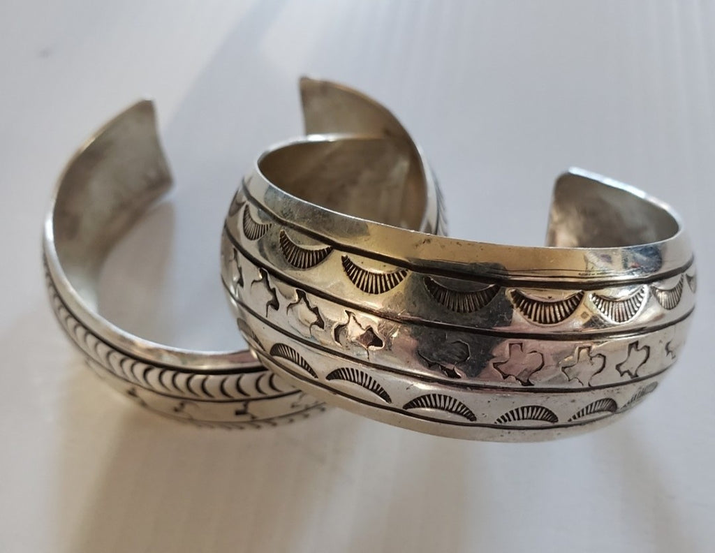 Sterling Navajo Texas State Cuffs marked – Rock & Rail Western Wear